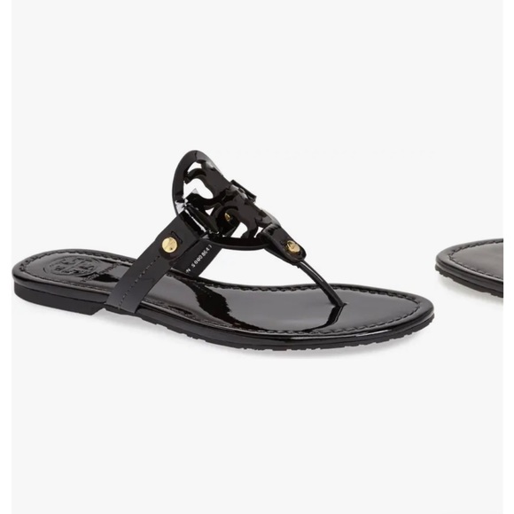 Tory Burch Shoes - Tory Burch Black Miller Sandal, Patent Leather